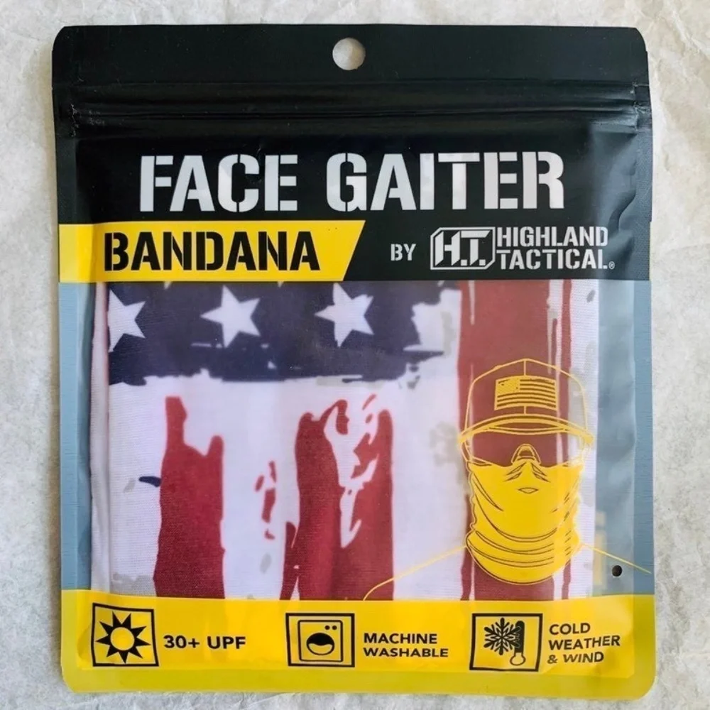 H.T. Gaiter Bandana Seamless Protector US Flag UPF
